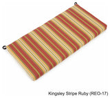 42"x19" Spun Polyester Loveseat Cushion, Kingsley Stripe Ruby