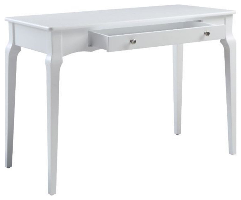 Writing Desk With Storage Drawers, White