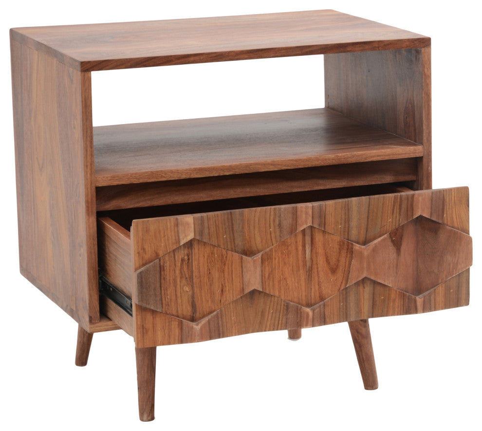 O2 Nightstand Brown