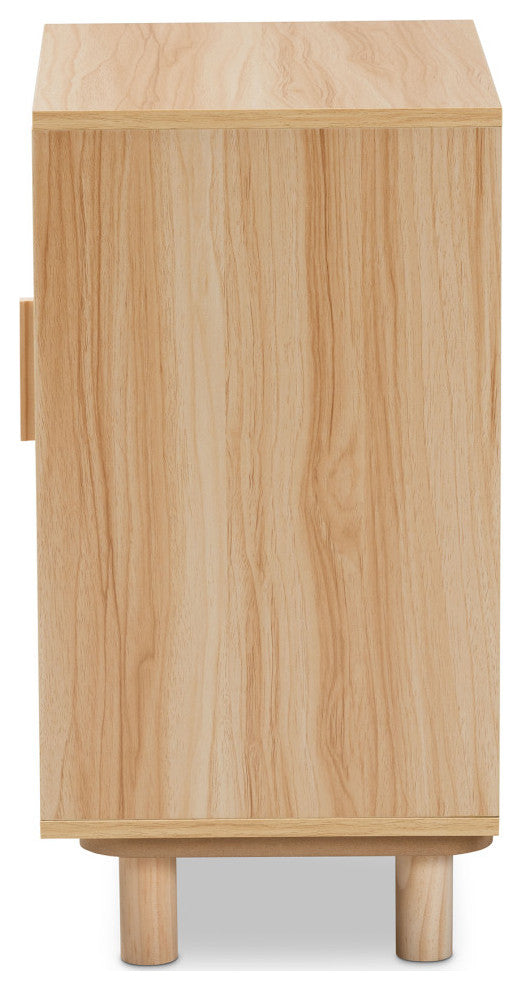 Kaidan Mid-Century Rattan Collection, 1-Door Nightstand