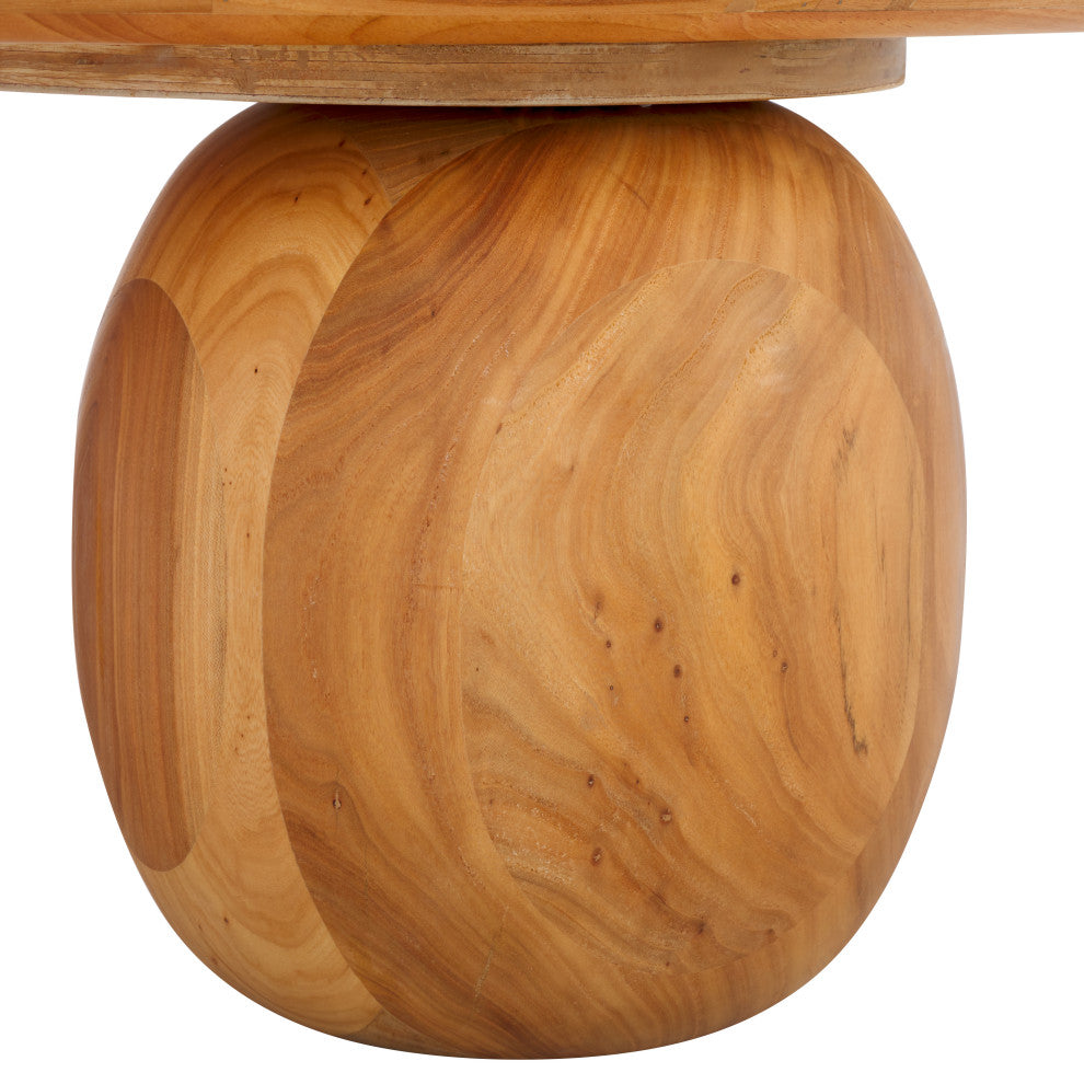 Safavieh Couture Hayliette Round Wood Coffee Table, Natural