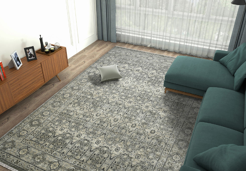 Blu Amerson Area Rug, Gray, 8' x 10', Geometric