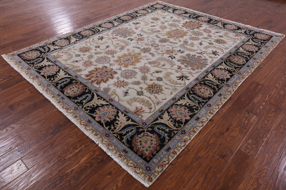 7' 11" X 9' 10" Persian Tabriz Hand Knotted Wool Rug Q9019