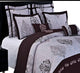 Gizelle 100% Cotton Embroidered 7-Piece Duvet Cover Set, Full/Queen