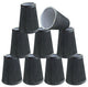 32651-9 Hardback Empire Chandelier Clip On Lamp Shade Gray & Black 2 1/2"x4"x5"