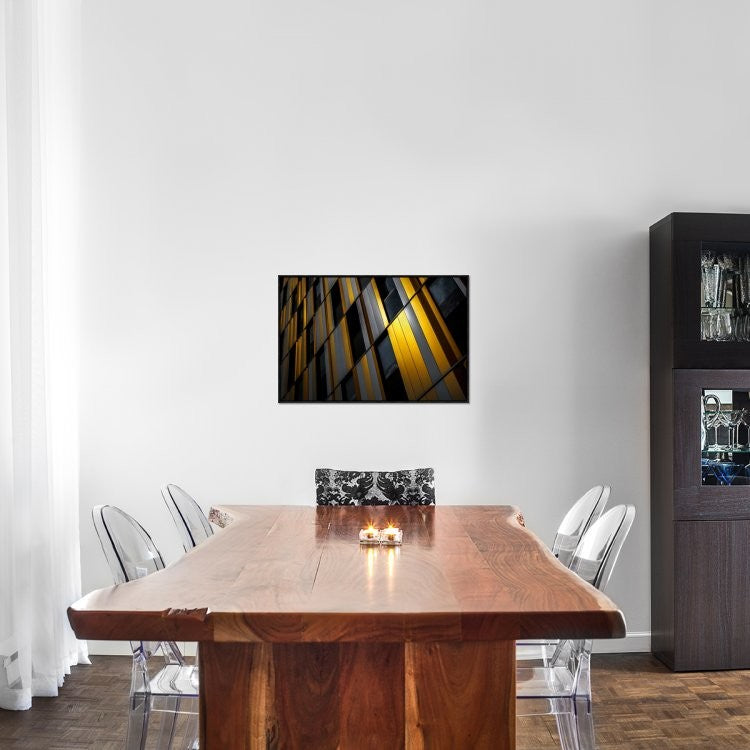 "Yellow Wall" Framed Canvas Giclee by Gilbert Claes, 31x21"