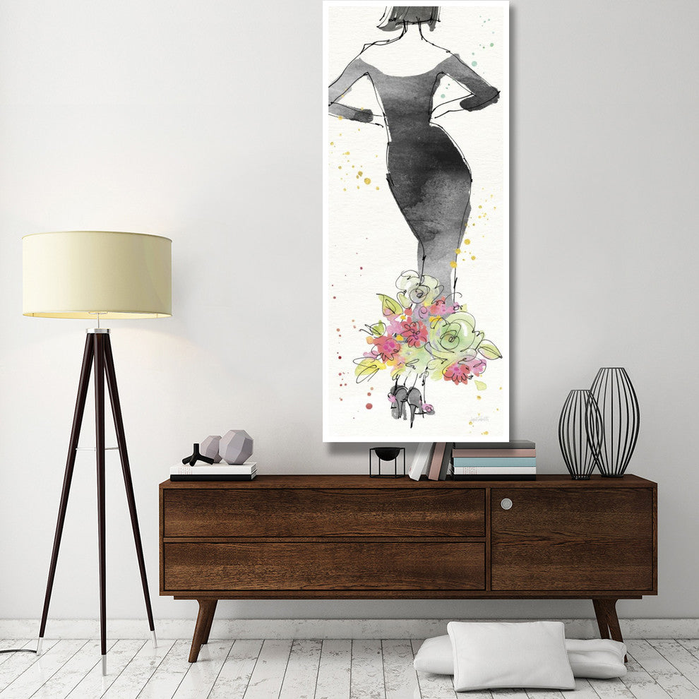 "Floral Fashion I" Digital Paper Print by Anne Tavoletti, 32"x77"