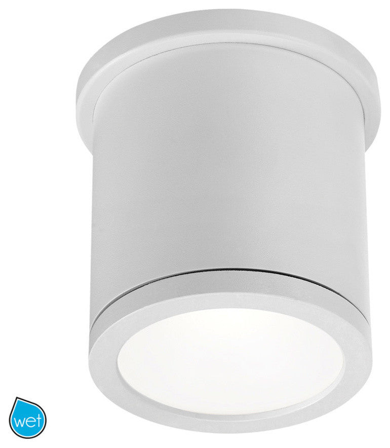 WAC Lighting Tube 5" Indoor or Outdoor LED Flush Mount, White