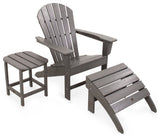 Polywood South Beach Adirondack 3-Piece Set, Slate Gray