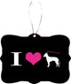 I Love My Manchester Terrier Dog Design Rectangle Christmas Tree Ornament