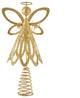 Kurt Adler 12" Gold Glitter Metal Angel Treetop