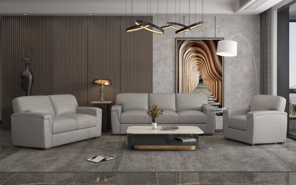 ACME Cornelia Loveseat in Pearl Gray Leather