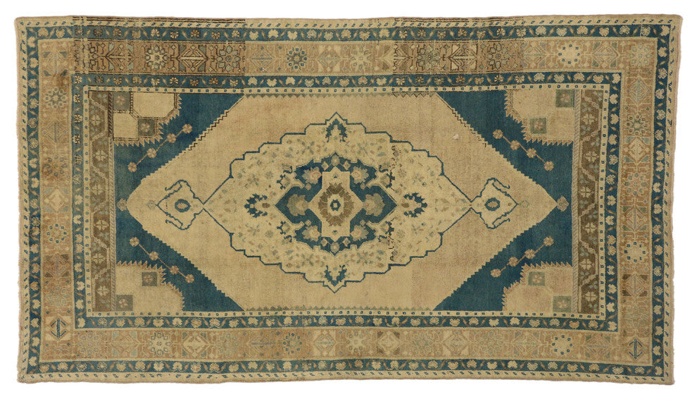 Vintage Turkish Oushak Rug, 05'06 X 09'10