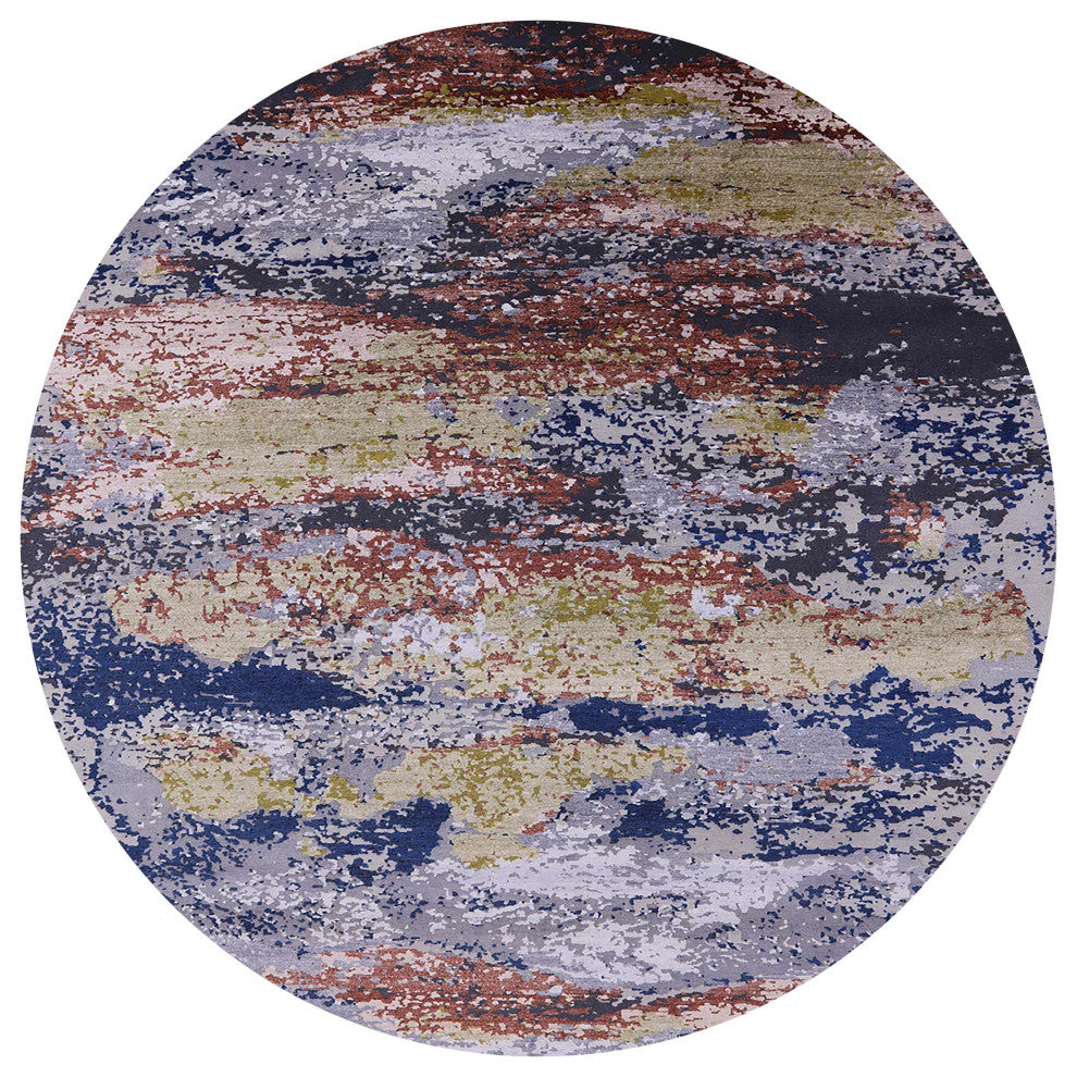 Ahgly Company Indoor Round Mid-Century Modern Area Rugs, 3' Round