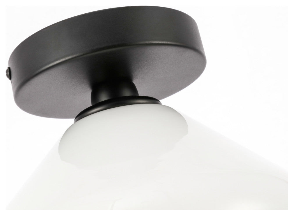 Elegant Lighting LD2255 Gene 8"W Semi-flush Ceiling Fixture - Black