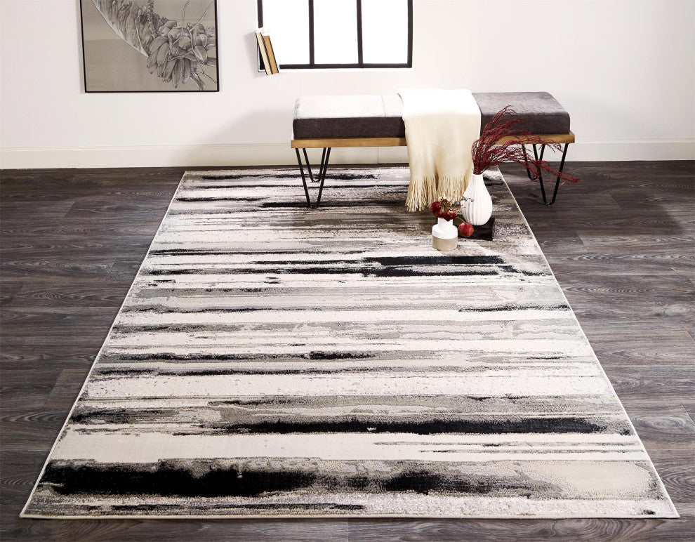 Weave & Wander Orin Rug, Silver, 6'7"x9'6"