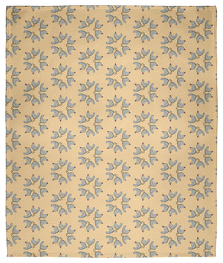 60 x 80 in Chickens-go-round Throw Blanket, Corn Yellow