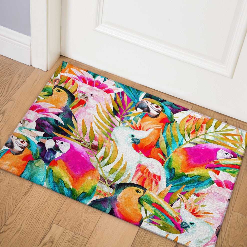 Indoor/Outdoor Tropics TC5 Confetti Machine Washable 1'8" x 2'6" Rug