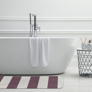 34" x 21" Graduated Stripe Bathmat, Dusty Purple