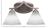 Zilo 2 Light Bath Bar Shown, Graphite Finish With 7" White Matrix Glass