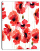 Stylized Poppy Flowers Illustration, Floral Canvas Art Print, 30"x40"