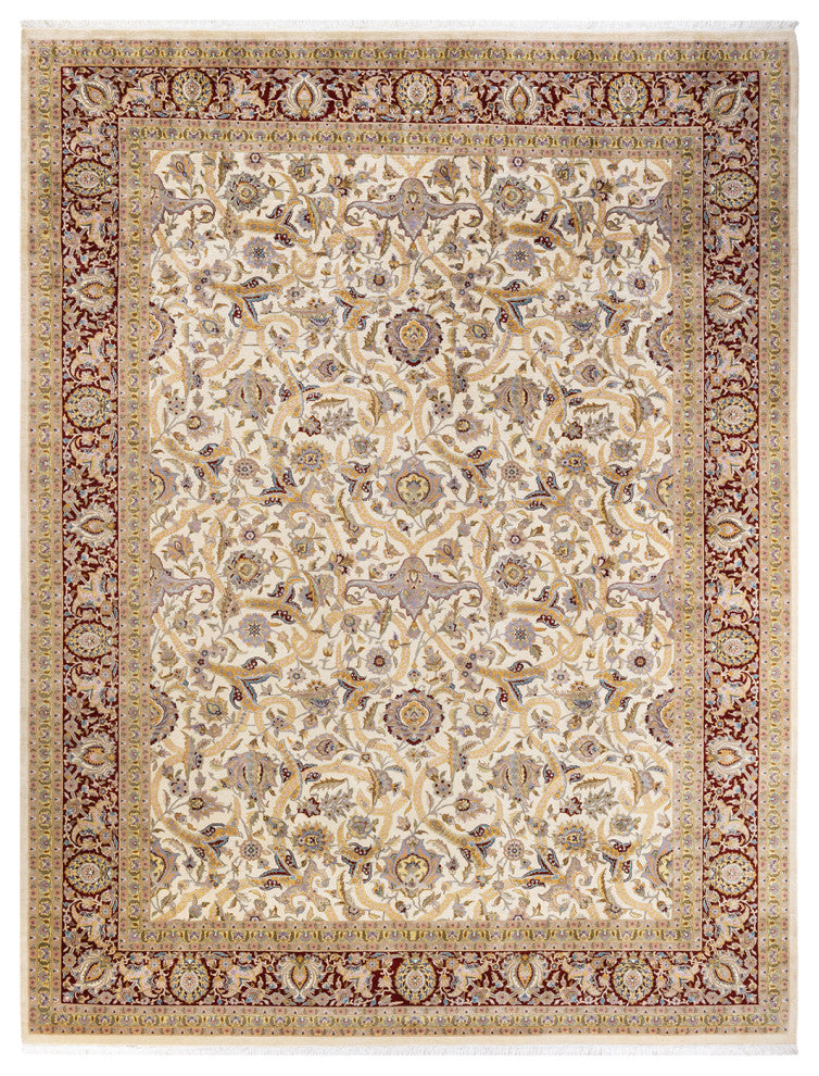 Mogul, One-of-a-Kind Hand-Knotted Area Rug Ivory, 9' 3" x 12' 1"