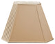 Rectangle Empire Lampshade, Pleated Cut Corners, Antique Gold, 10.5"