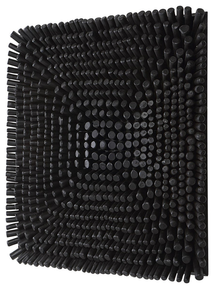 Uttermost Portside Black Wood Wall Panel 04321