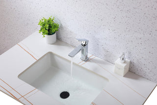 Elegant Lighting FAV-1004 Lena 1.5 GPM 1 Hole Bathroom Faucet - Matte Black