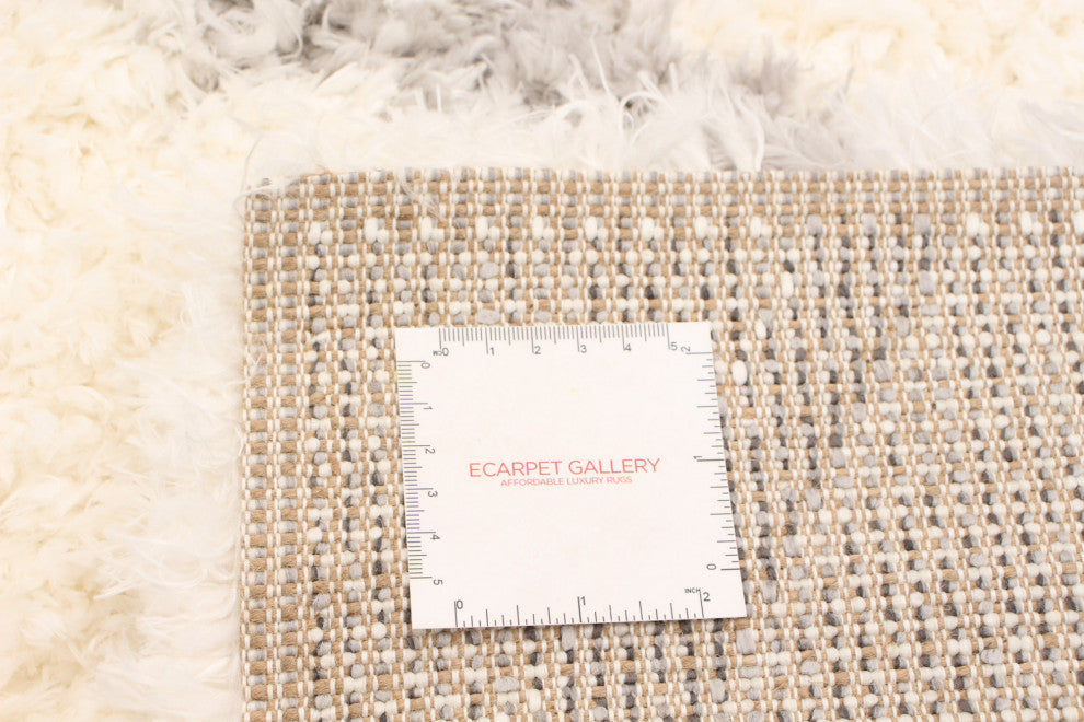 eCarpetGallery Shag Area Rug, Ivory, 6'7" x 9'6"