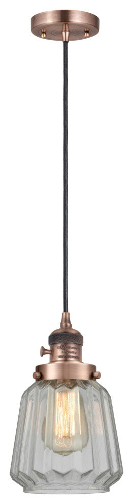 INNOVATIONS 201CSW-AC-G142-LED 1-Light Mini Pendant Antique Copper