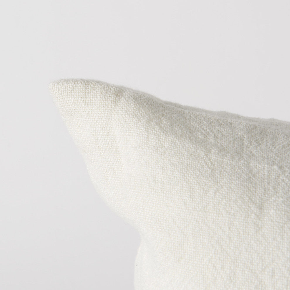 off white Pillow Cover With Ash Gray Stripes