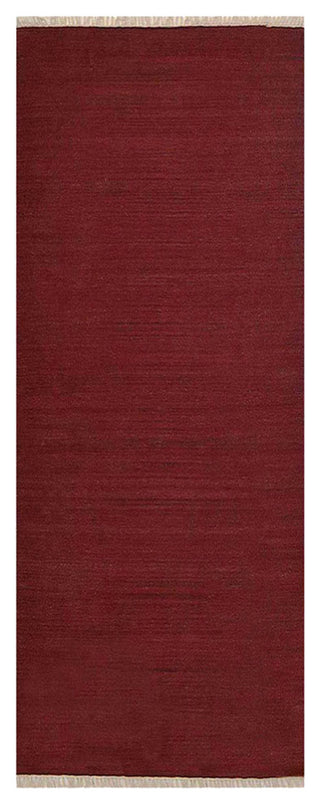 HAND WOVEN FLAT WEAVE KILIM WOOL ECO-FRIENDLY AREA RUGS-Solid,Dark Red