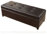 GDF Studio Leeds Tufted Leather Storage Ottoman