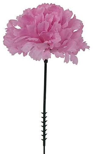 100 Violet Silk Carnations: 3.5" Flowers, 5" Stem for Wedding Decor, Violet