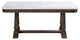 Benzara BM250677 Dining Table With Marble Top and Trestle Base, White and Brown