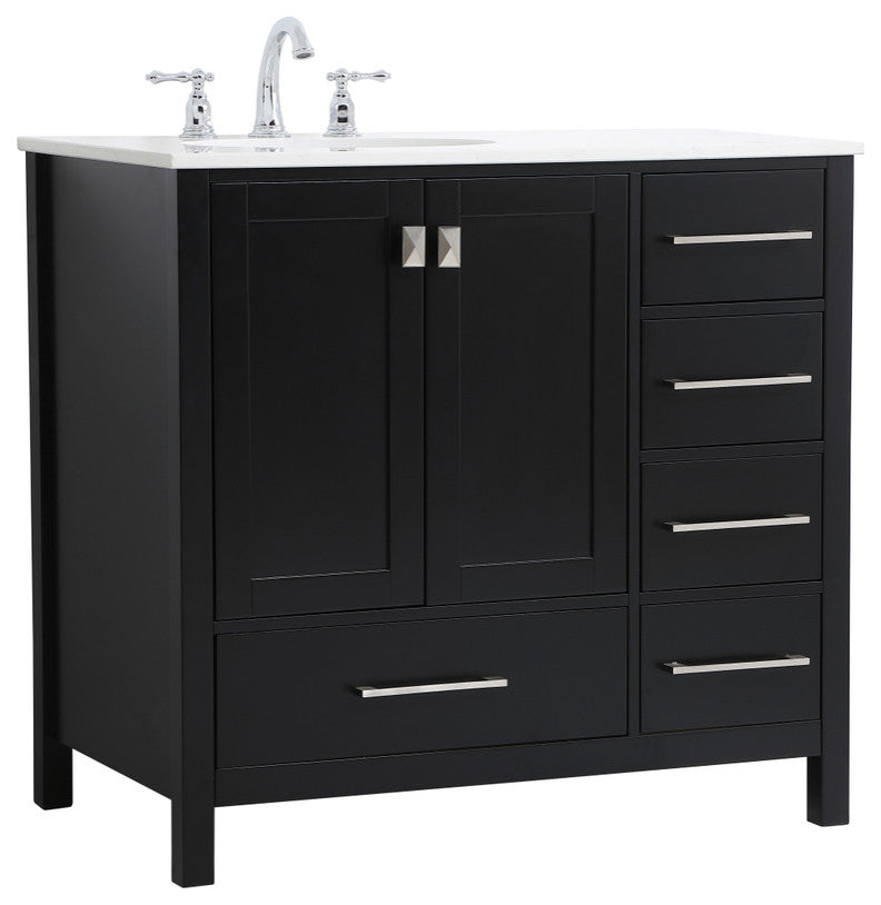 Isabel Black 36" Single Sink Bathroom Vanity