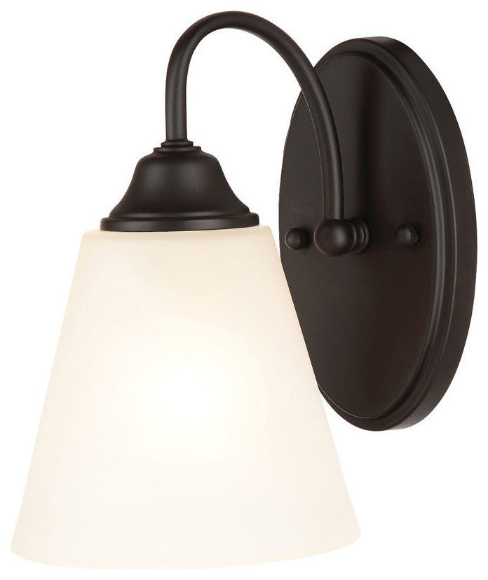 Galveston Matte Black 1-Light Wall Sconce Bathroom Fixture, 20-9977