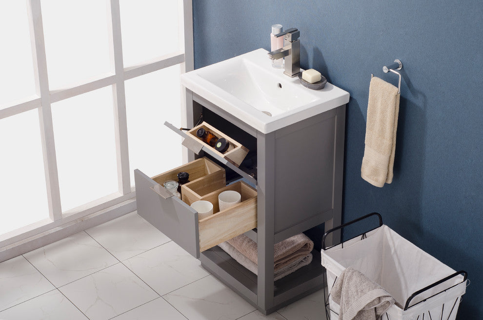 Klein 20" Single Sink Vanity, Gray
