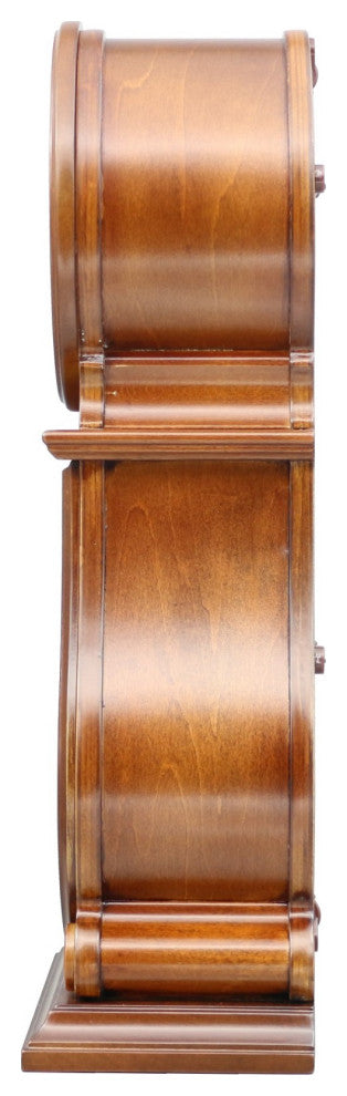 Seiko Clocks, Rounded Wood Finish Clock With Chime and Pendulum