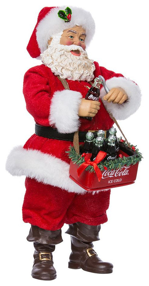Kurt Adler 10" Santa Opening Coke Tablepiece