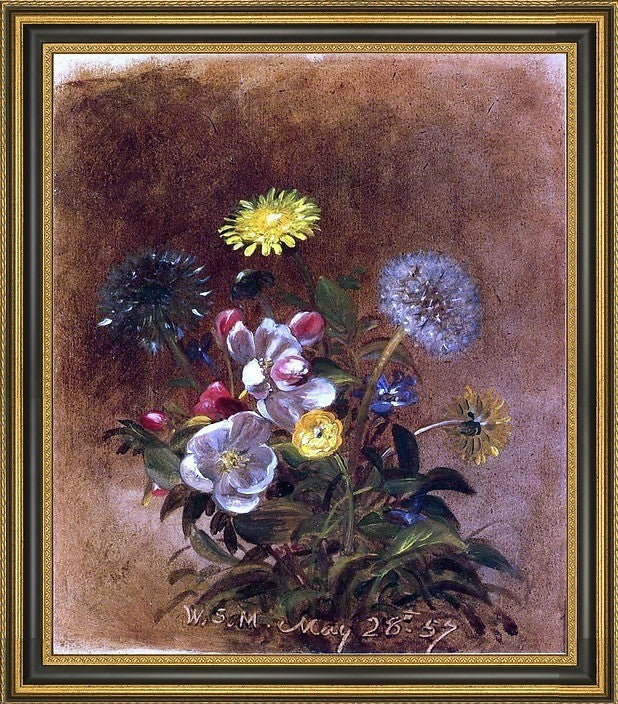 William Sidney Mount Spring Bouquet Framed Premium Canvas Print, 20"x25"