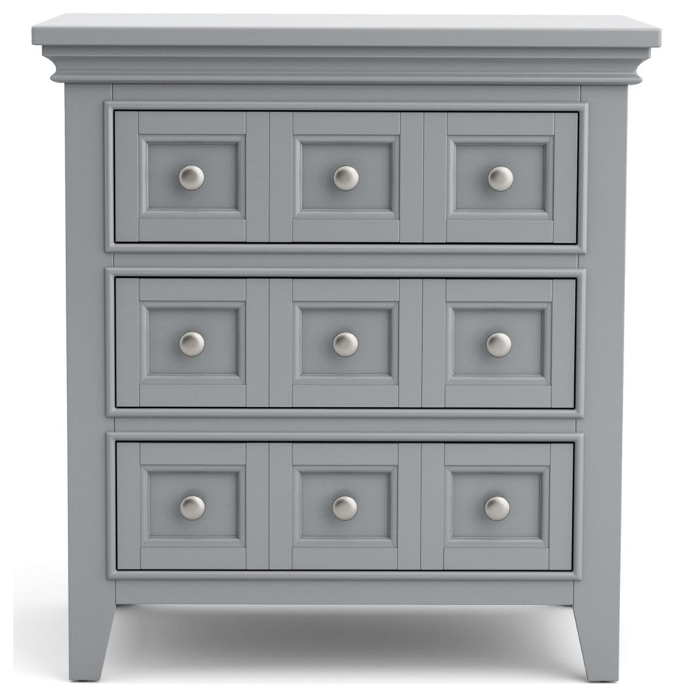Furniture of America Ender Wood Gray Nightstand with USB and Care Kit