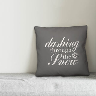 Dashing Through The Snow 20"x20" Throw Pillow Cover