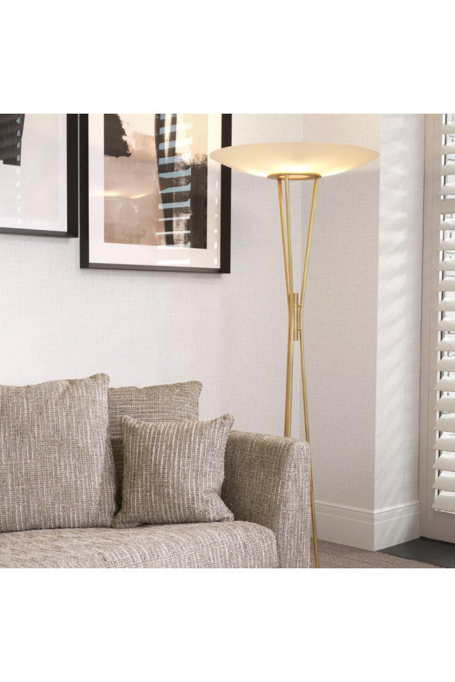 White Glass Floor Lamp | Eichholtz Collina