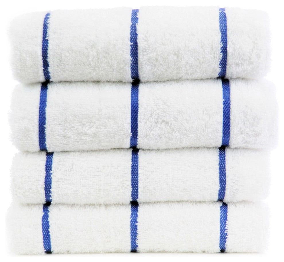 Stripe Luxury Hotel and Spa Pool Towel, Set of 2, Royal Blue