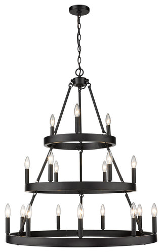 Golden Alastair 18-Light Transitional Chandelier in Matte Black