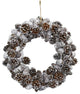 Snowy Pine Cone Wreath
