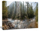 Mountain River Panorama, Landscape Canvas Art Print, 20"x12"