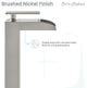 Concorde Single HoleHigh Arc Waterfall Bathroom Faucet, Brushed Nickel